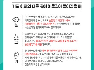 귀, 눈, 코에 이물질이 들어갔을 때
